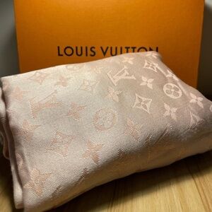 Louis Vuitton Blush Monogram Silk Shawl